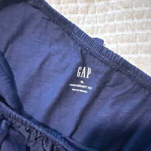GAP ForeverSoft XL Navy Blue One-Shoulder Ruffle Tee Blouse